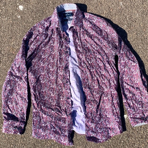 Daniel Hechter Paris Purple Dress Shirt - Picture 1 of 2